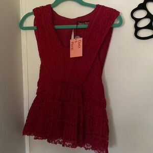 Dance and Marvel red top nwt size L